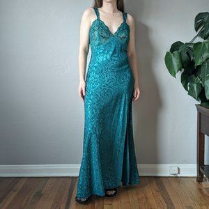Vintage Victoria's Secret Emerald Green Gown
